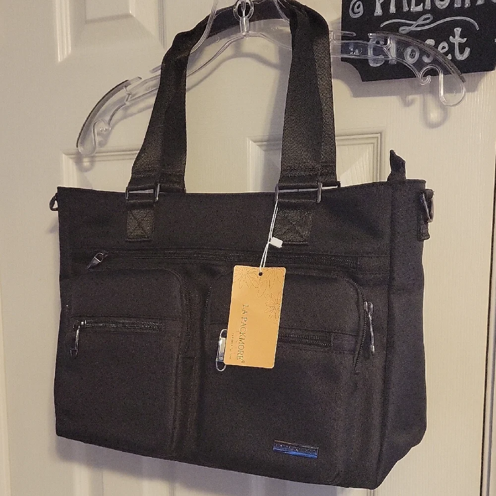 La Packmore Travel Bag New Black Shoulder Laptop